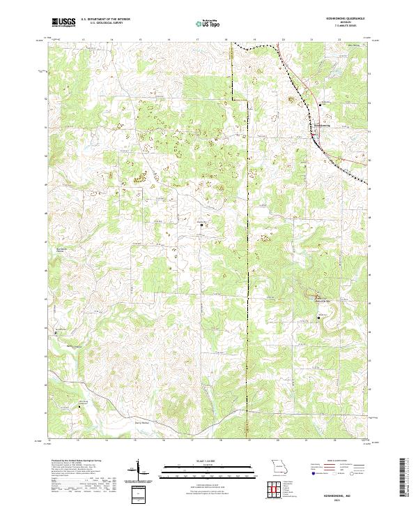 Koshkonong topographic map thumbnail