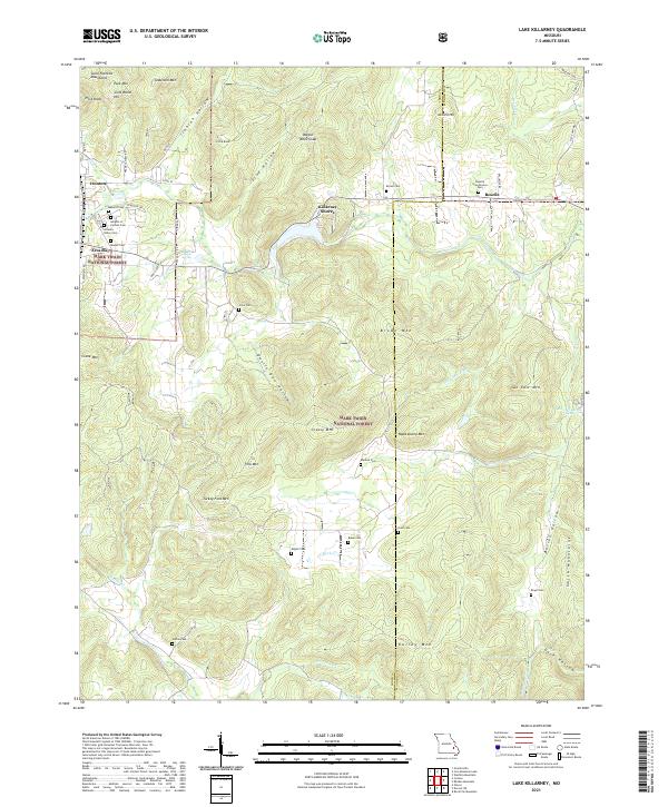 Lake Killarney topographic map thumbnail