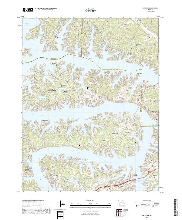 Lake Ozark topographic map thumbnail