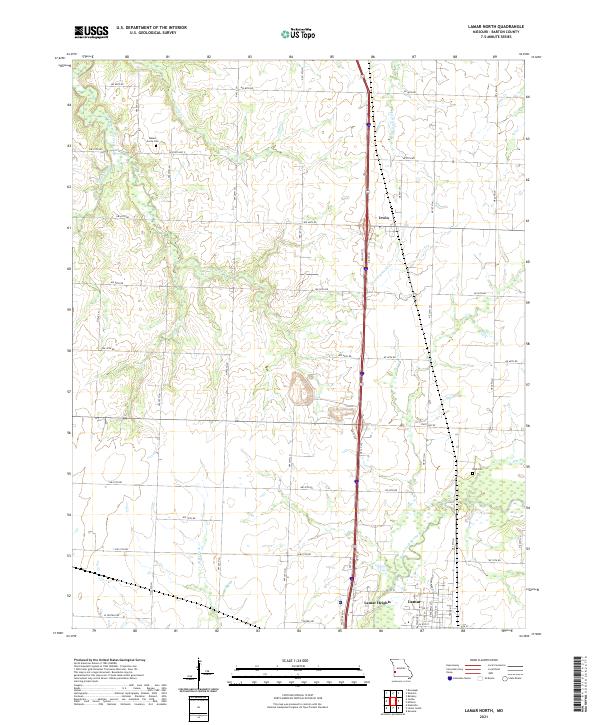 Lamar North topographic map thumbnail