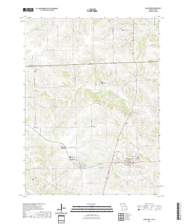 Lancaster topographic map thumbnail