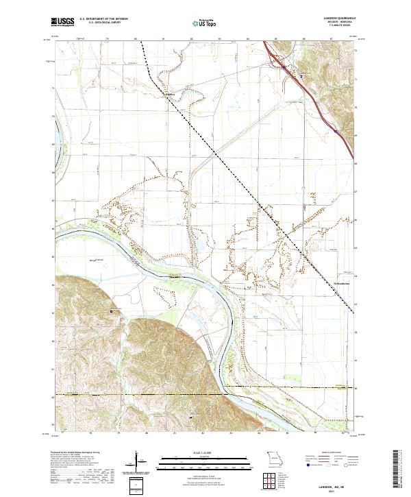 Langdon topographic map thumbnail