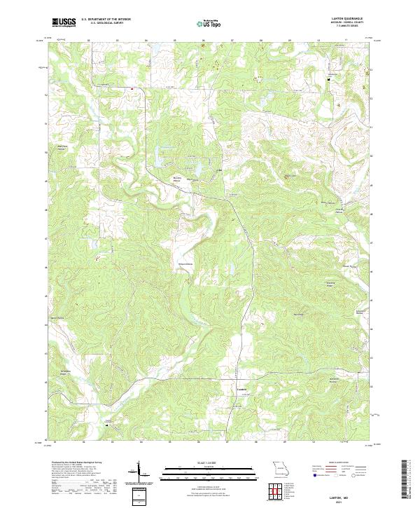 Lanton topographic map thumbnail