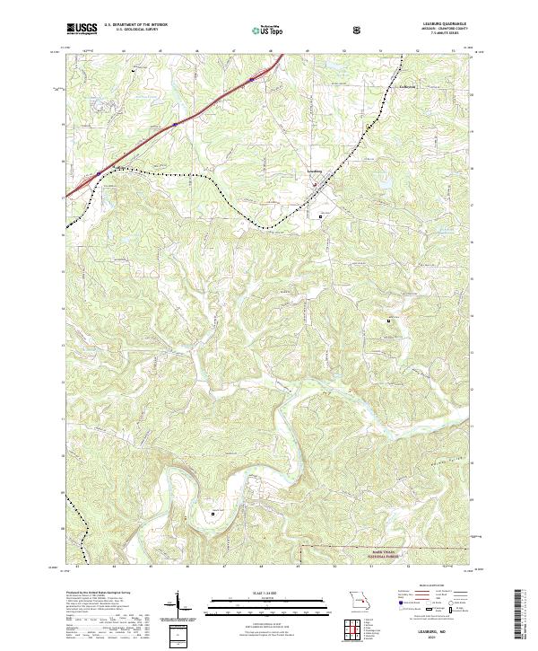 Leasburg topographic map thumbnail