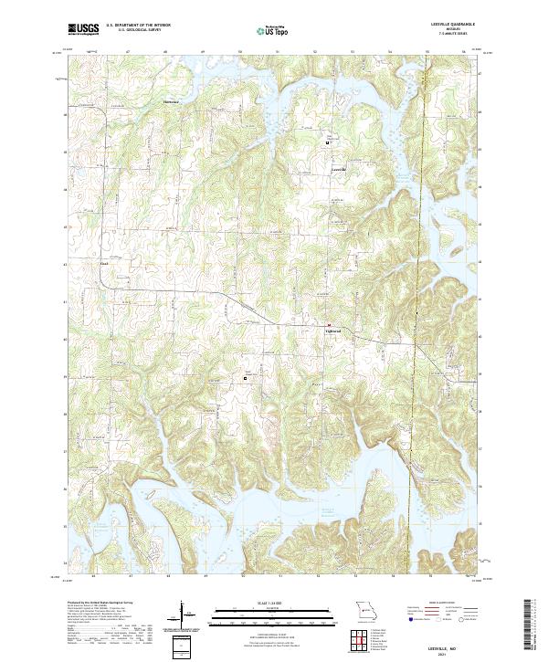 Leesville topographic map thumbnail