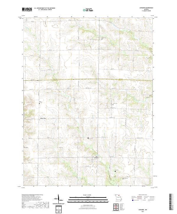 Leonard topographic map thumbnail