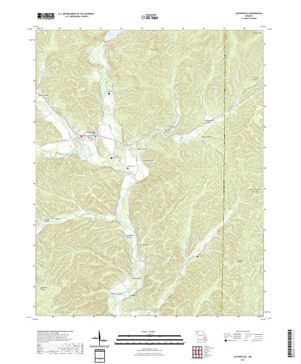 Lesterville topographic map thumbnail