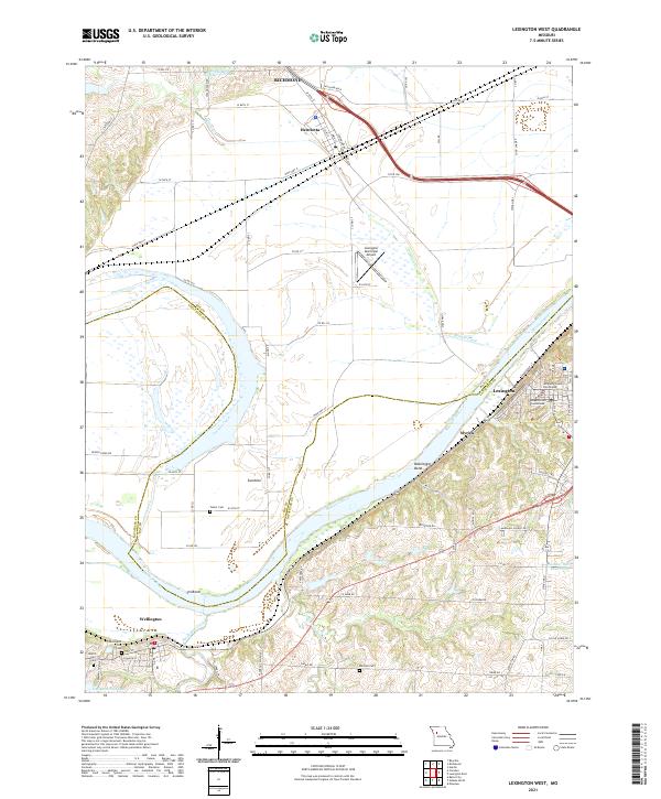 Lexington West topographic map thumbnail