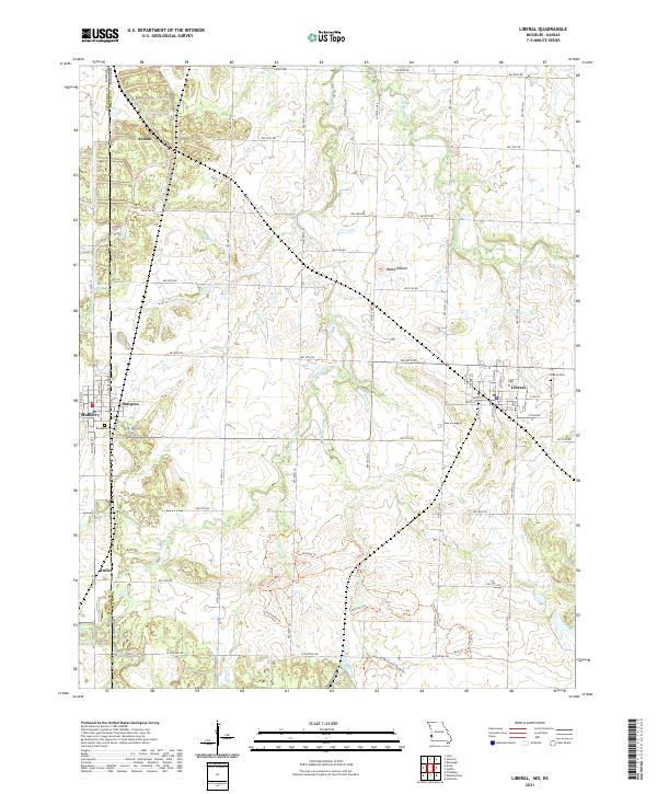 Liberal topographic map thumbnail