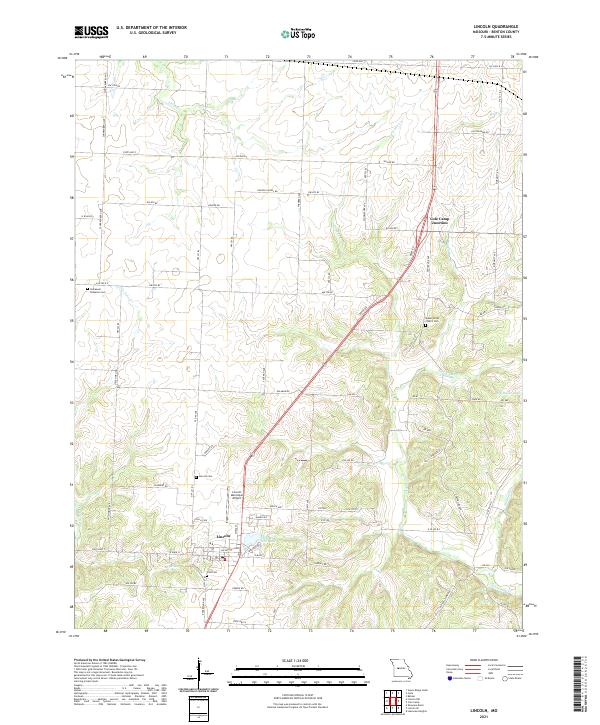 Lincoln topographic map thumbnail
