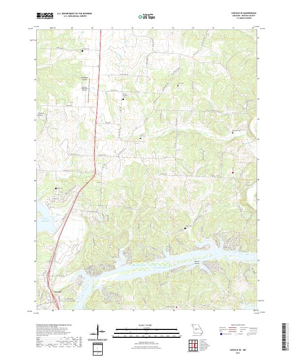 Lincoln SE topographic map thumbnail