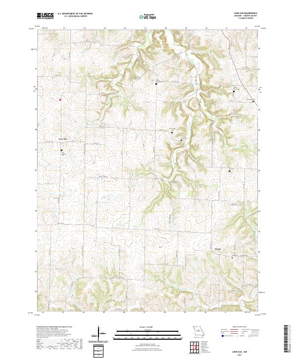 Lone Elm topographic map thumbnail