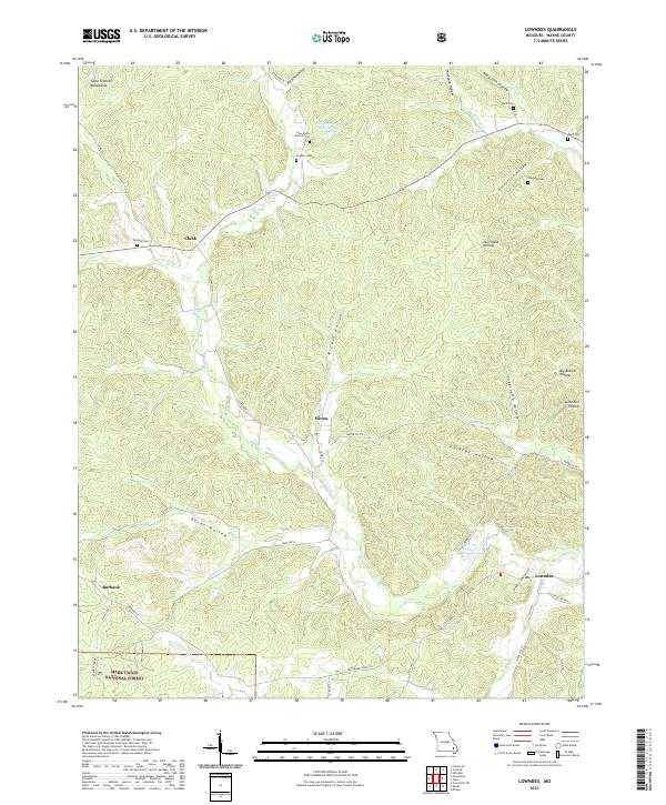 Lowndes topographic map thumbnail