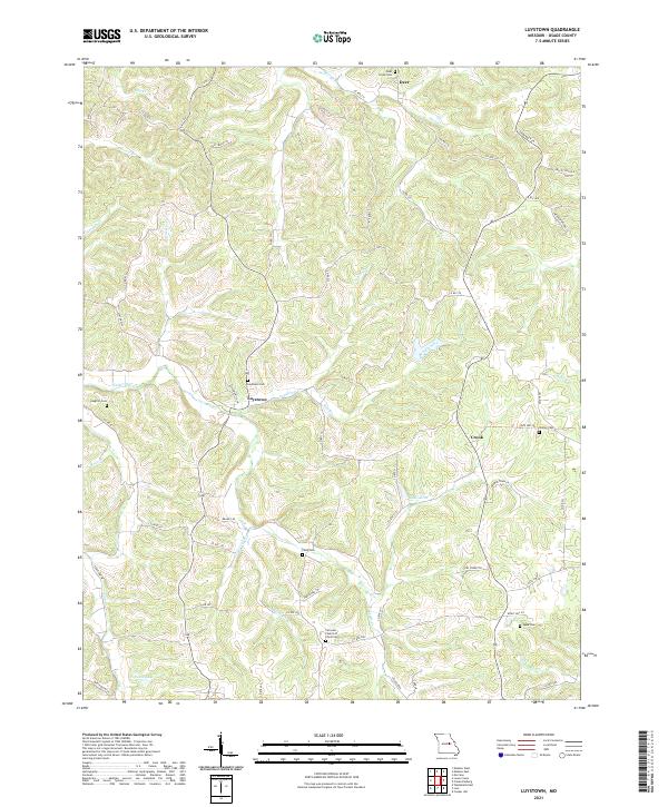 Luystown topographic map thumbnail