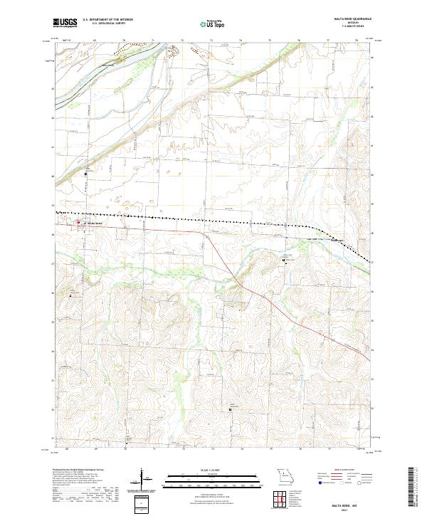 Malta Bend topographic map thumbnail