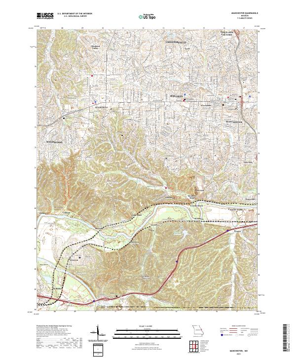 Manchester topographic map thumbnail