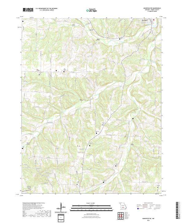 Mansfield NE topographic map thumbnail