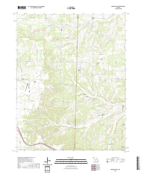 Mansfield NW topographic map thumbnail
