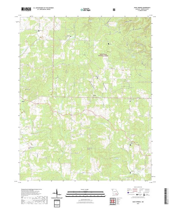 Many Springs topographic map thumbnail