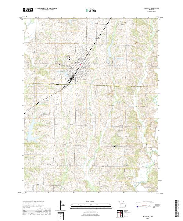 Marceline topographic map thumbnail