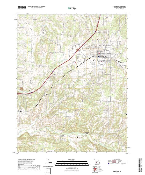 Marshfield topographic map thumbnail