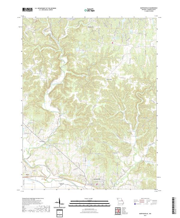 Marthasville topographic map thumbnail