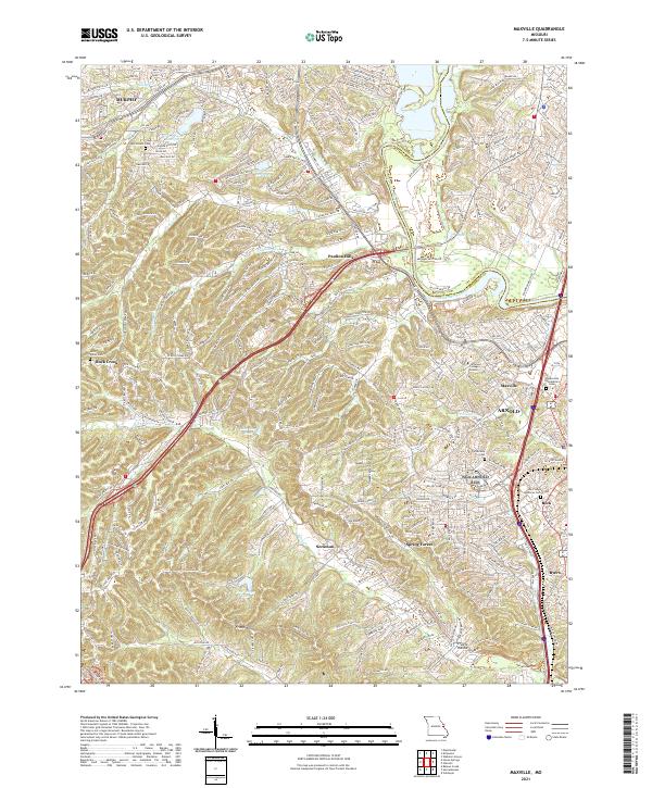 Maxville topographic map thumbnail