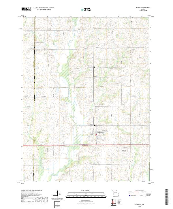 Meadville topographic map thumbnail