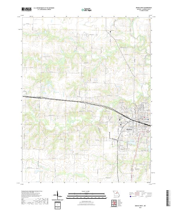 Mexico West topographic map thumbnail