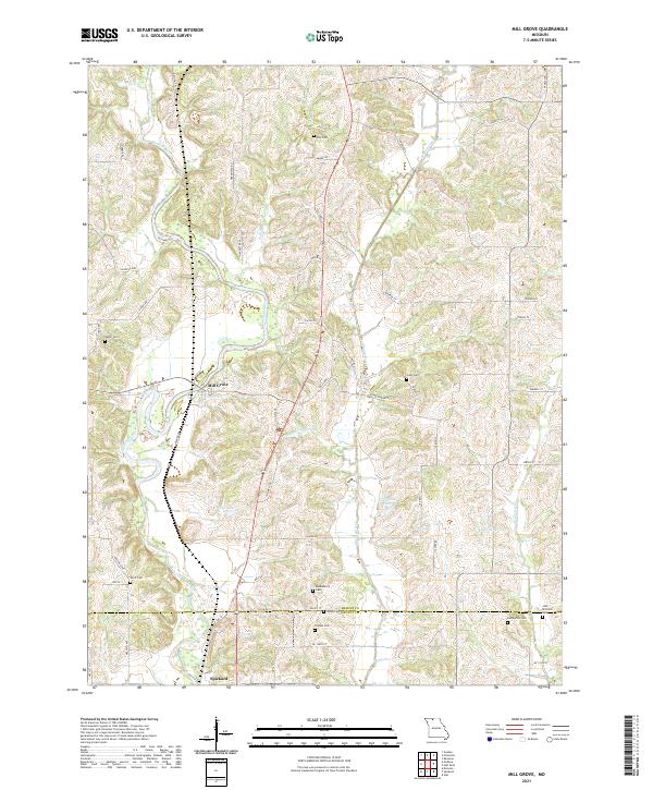 Mill Grove topographic map thumbnail
