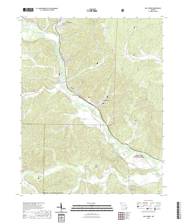 Mill Spring topographic map thumbnail
