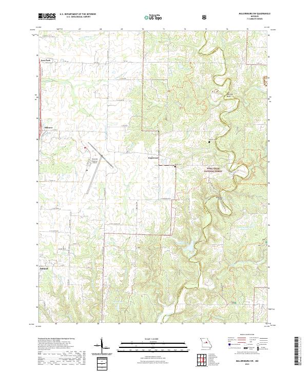 Millersburg SW topographic map thumbnail