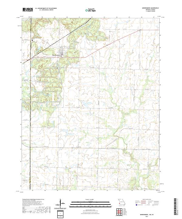 Mindenmines topographic map thumbnail