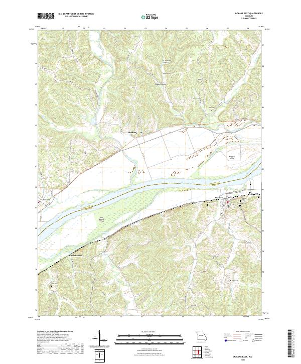 Mokane East topographic map thumbnail