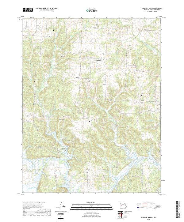 Monegaw Springs topographic map thumbnail