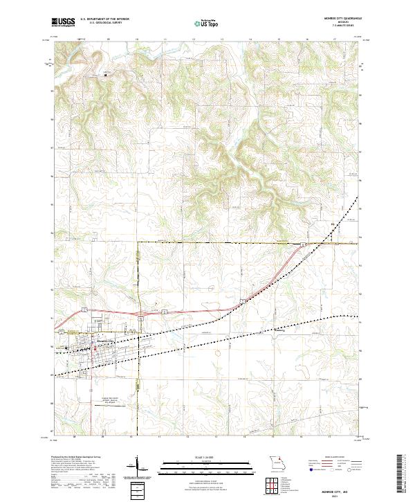 Monroe City topographic map thumbnail