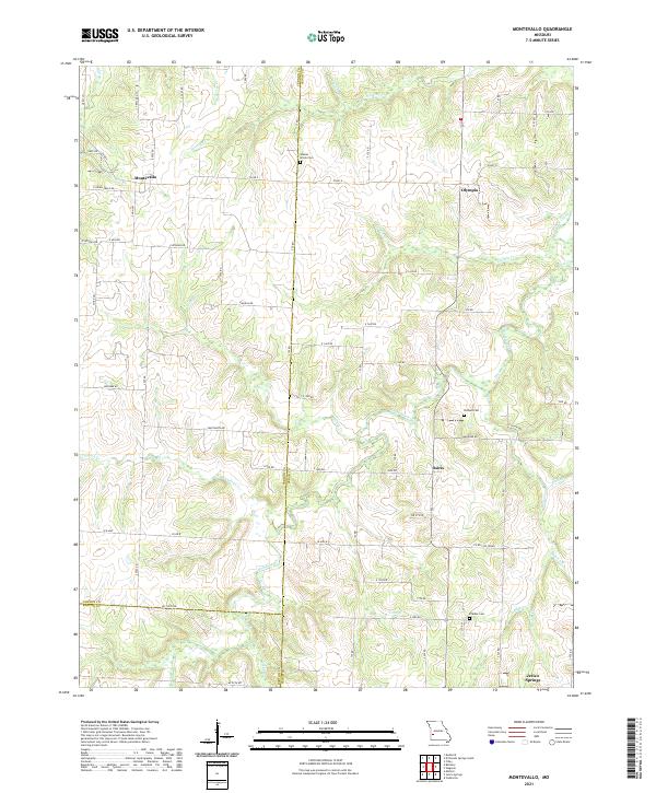 Montevallo topographic map thumbnail