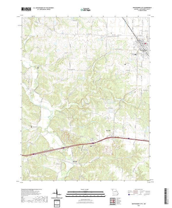 Montgomery City topographic map thumbnail