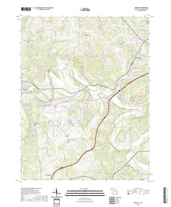 Moselle topographic map thumbnail