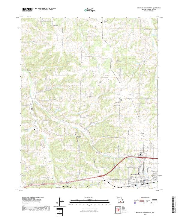 Mountain Grove North topographic map thumbnail