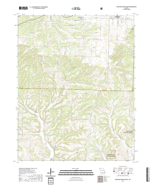 Mountain Grove South topographic map thumbnail