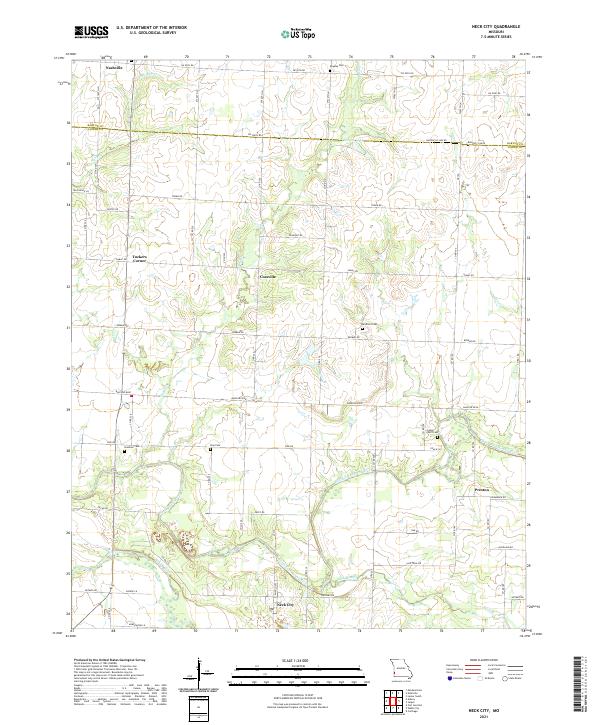 Neck City topographic map thumbnail
