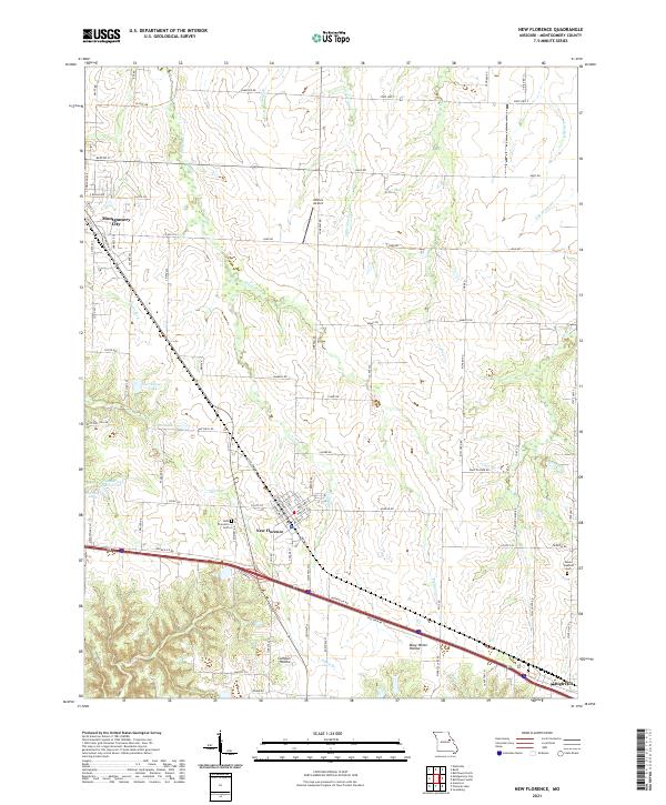 New Florence topographic map thumbnail
