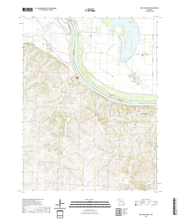 New Frankfort topographic map thumbnail