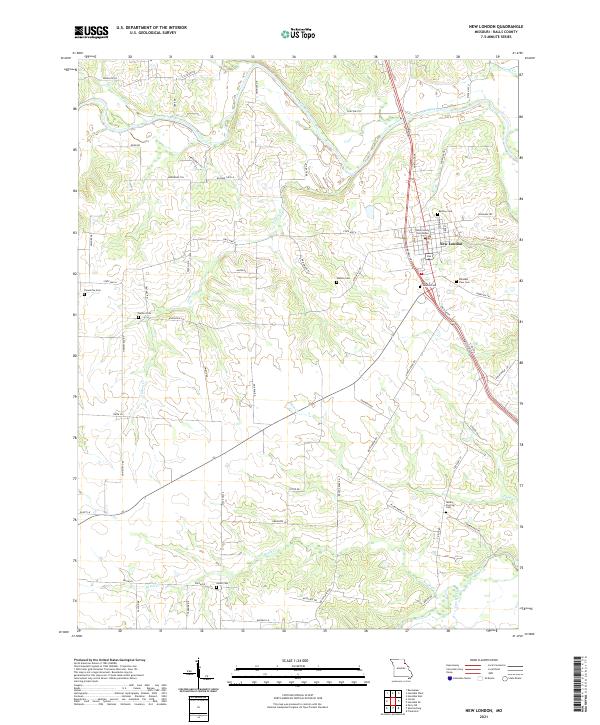 New London topographic map thumbnail