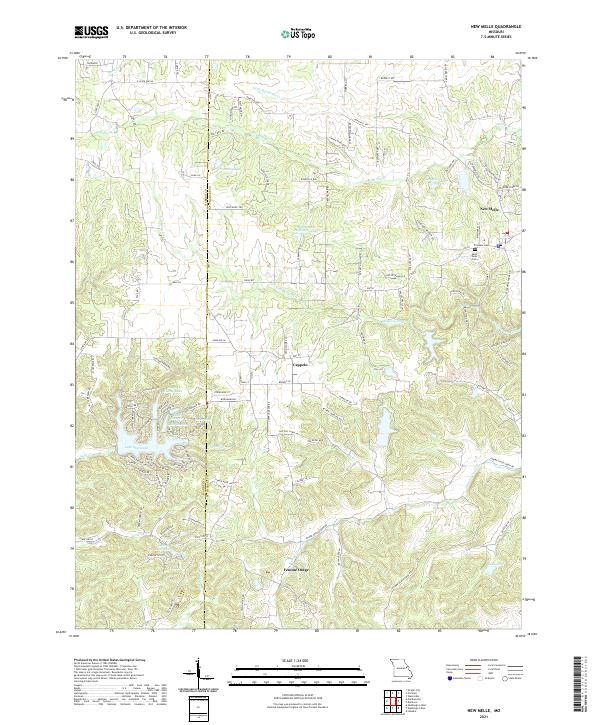 New Melle topographic map thumbnail