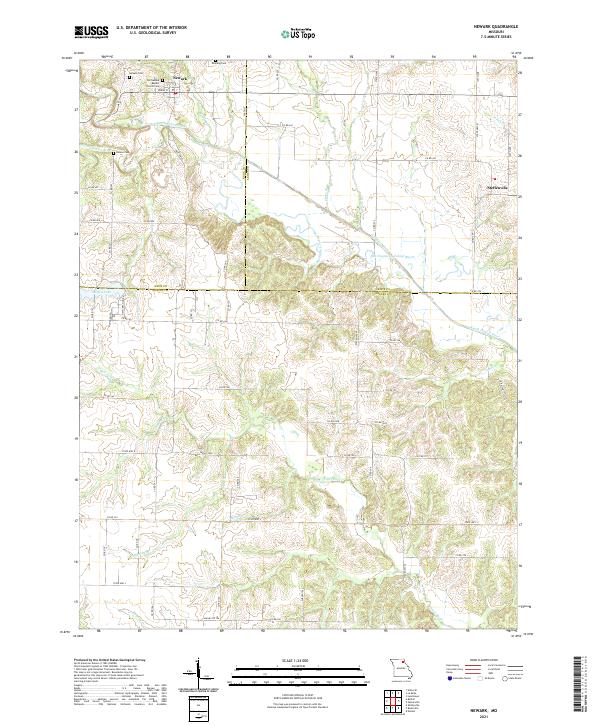 Newark topographic map thumbnail