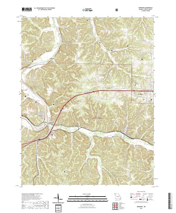 Newburg topographic map thumbnail