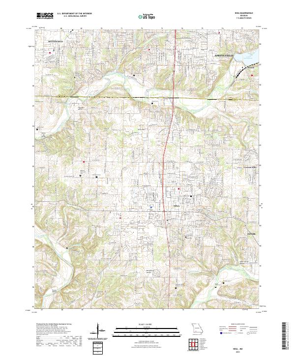 Nixa topographic map thumbnail