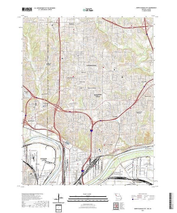 North Kansas City topographic map thumbnail